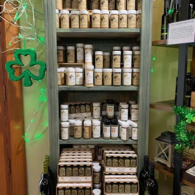 in-store display of spices and seasonings